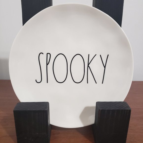 Rae Dunn Small Plate Spooky Boo Melamine Artisan Collection By Magenta Two Piece - Picture 2 of 7